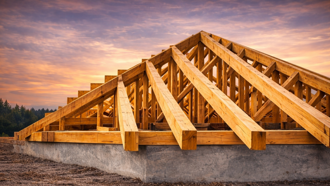 roof truss timber rafters purlins